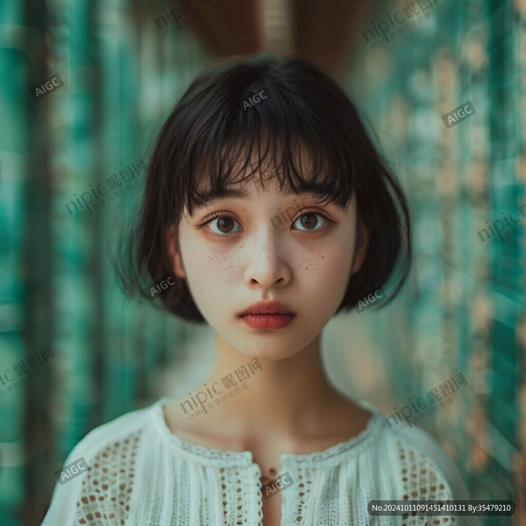 女孩眼睛面部特写