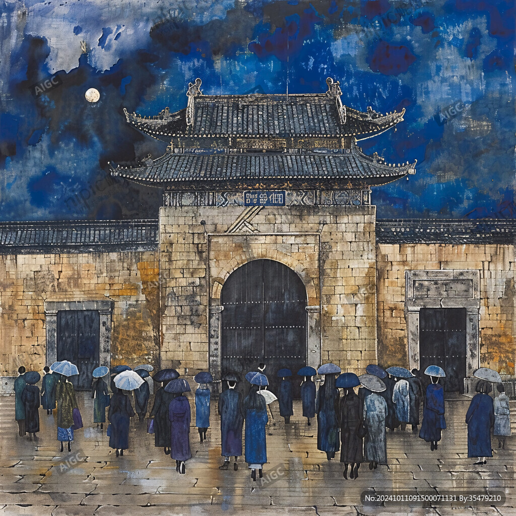 青岩古镇油画