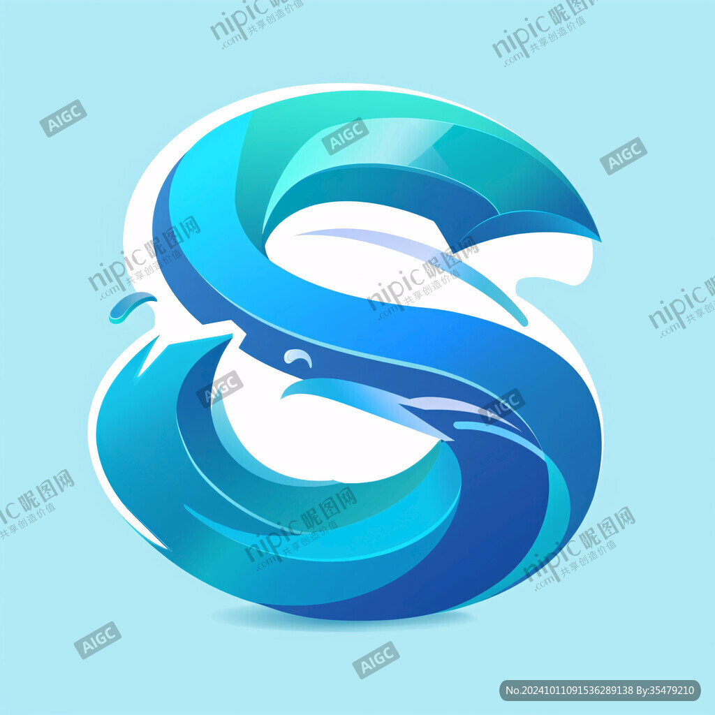浪花s字母logo