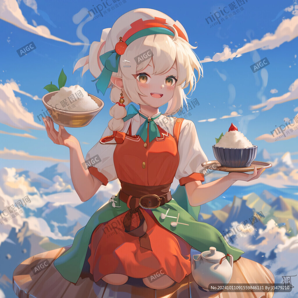 卖云片糕插画