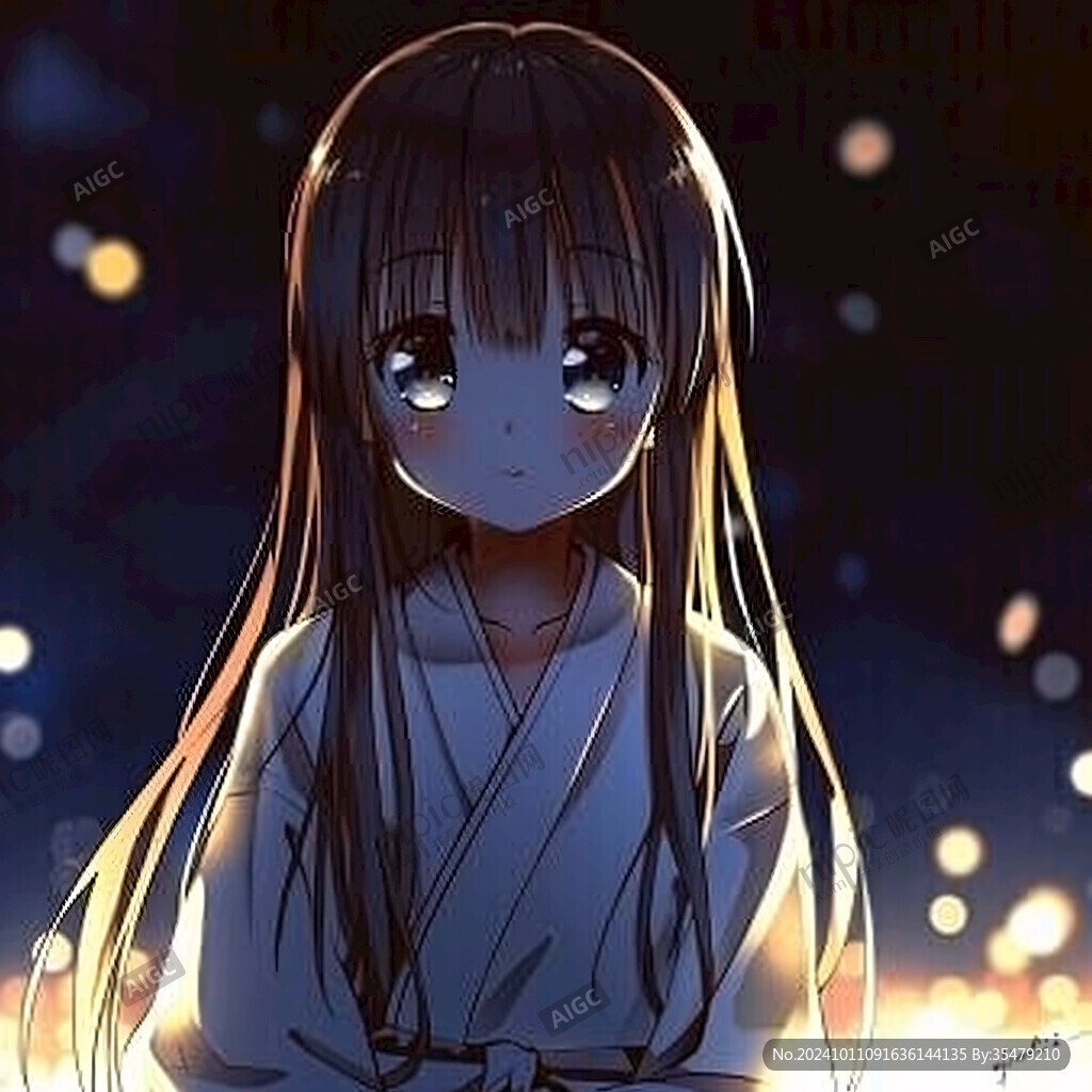 长发少女圆眼