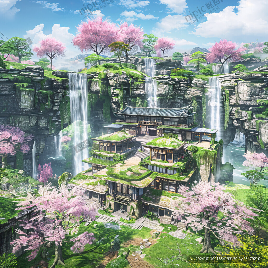 宫殿楼阁仙境仙人大殿