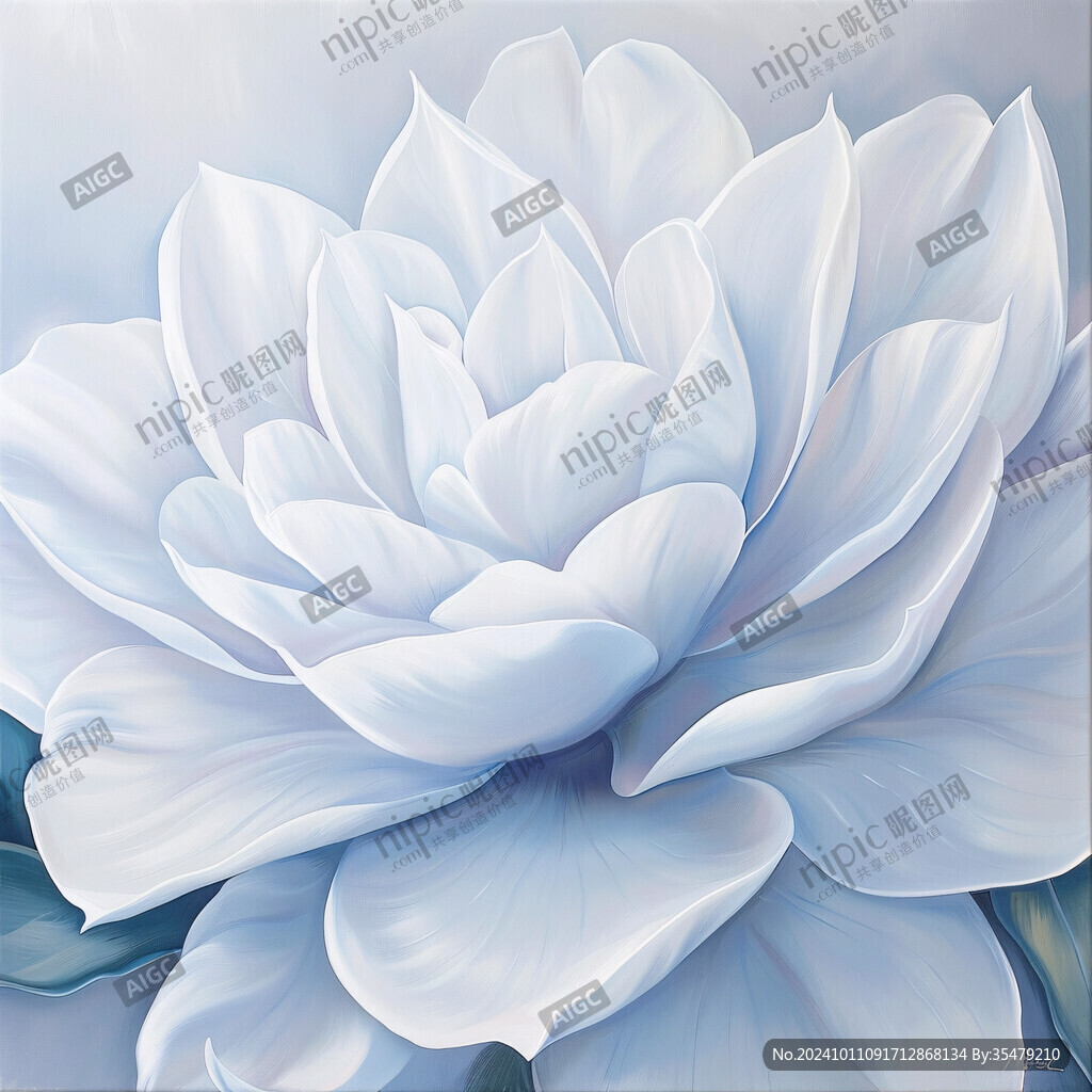 手绘立体牡丹花卉