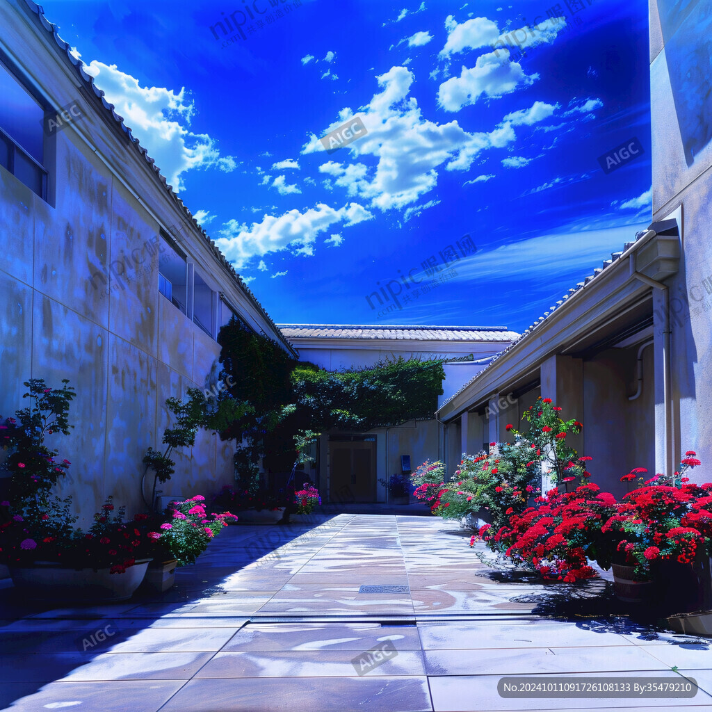 天井风景画