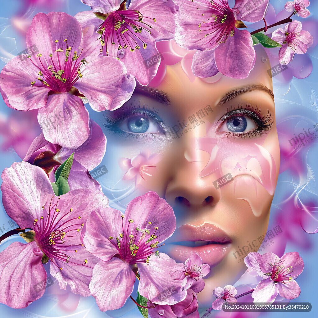 面部美容美容壁画