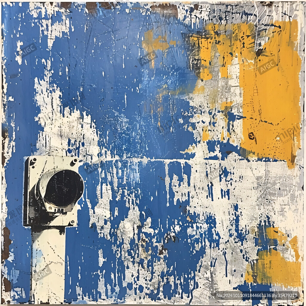 蓝白画