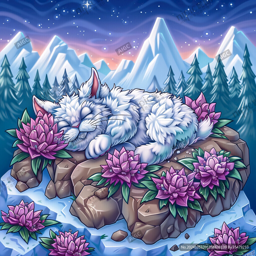 睡觉的雪狼