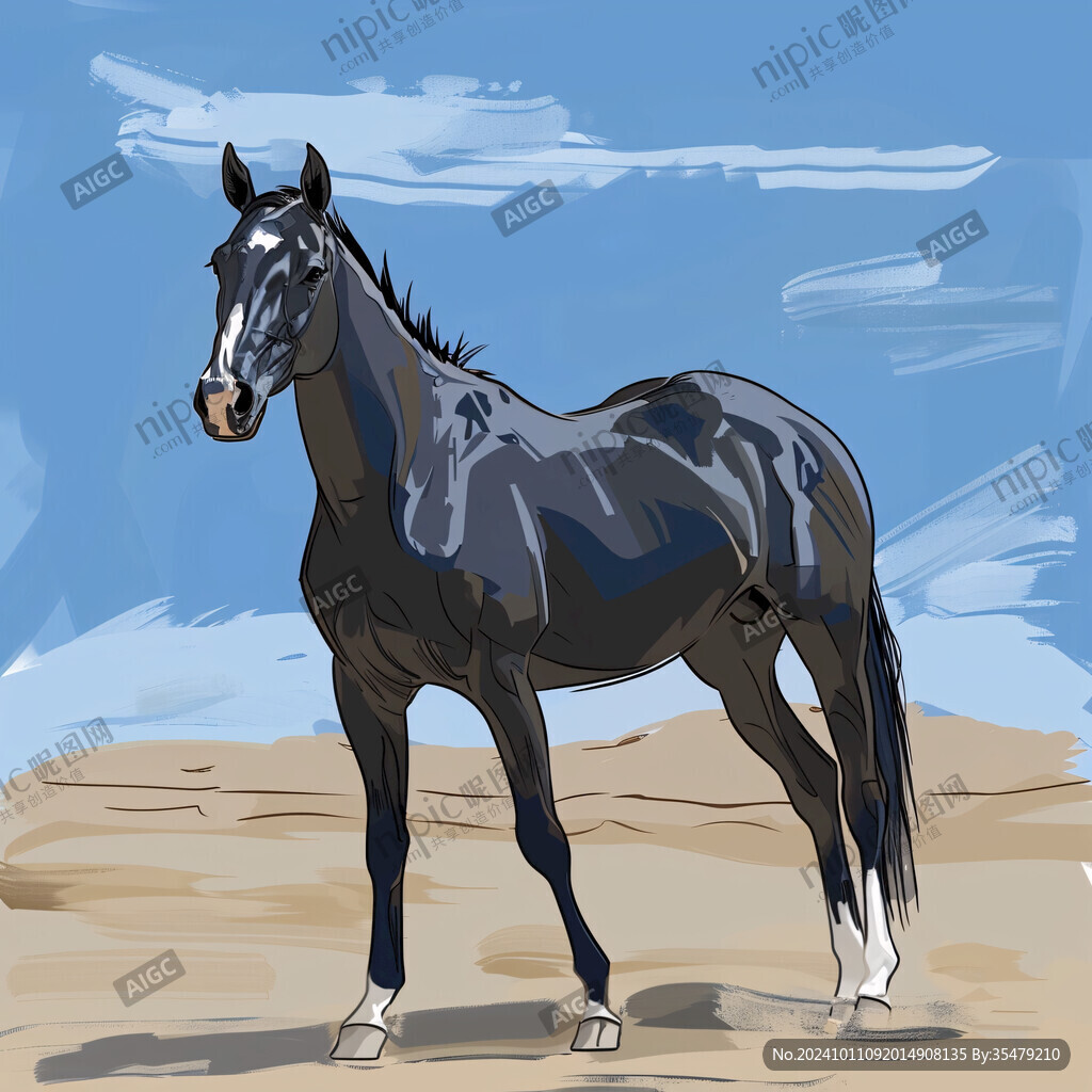 马手绘插画