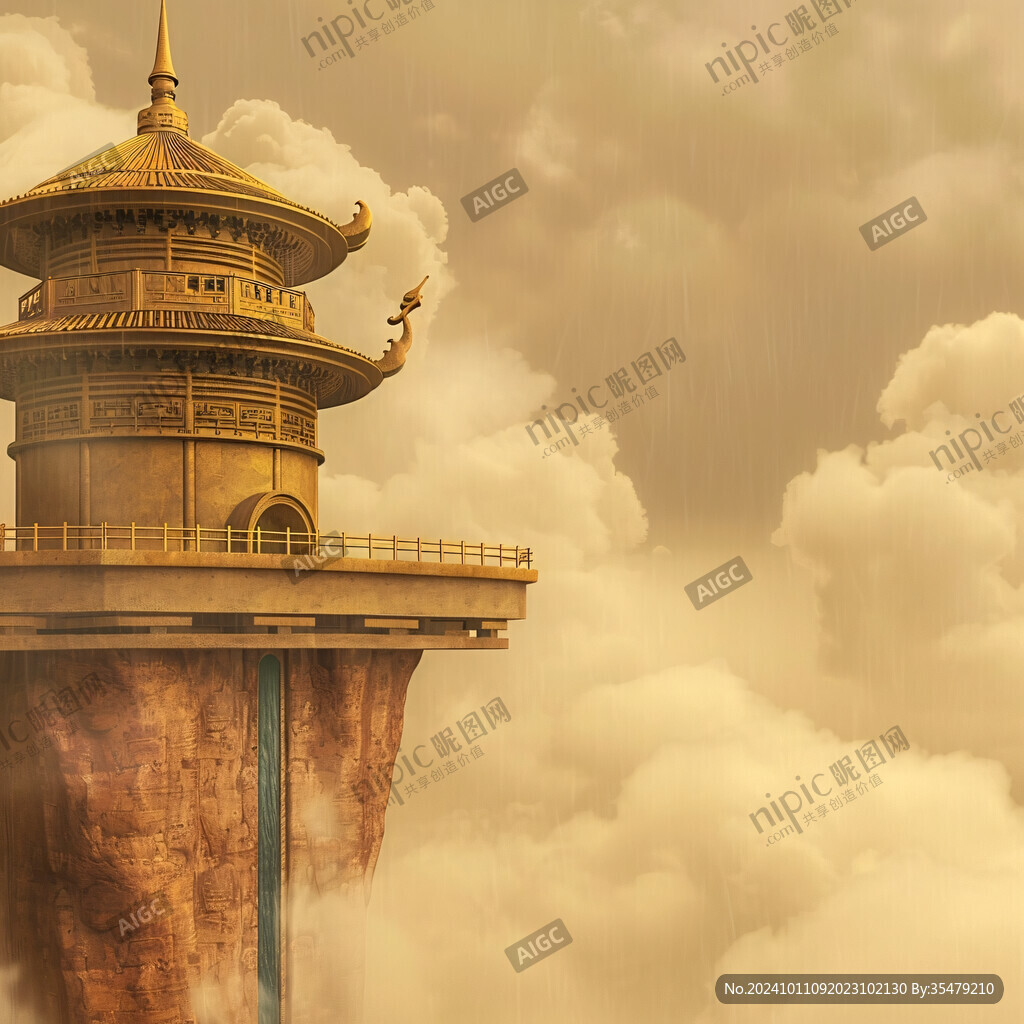 北欧美式天宫风景画