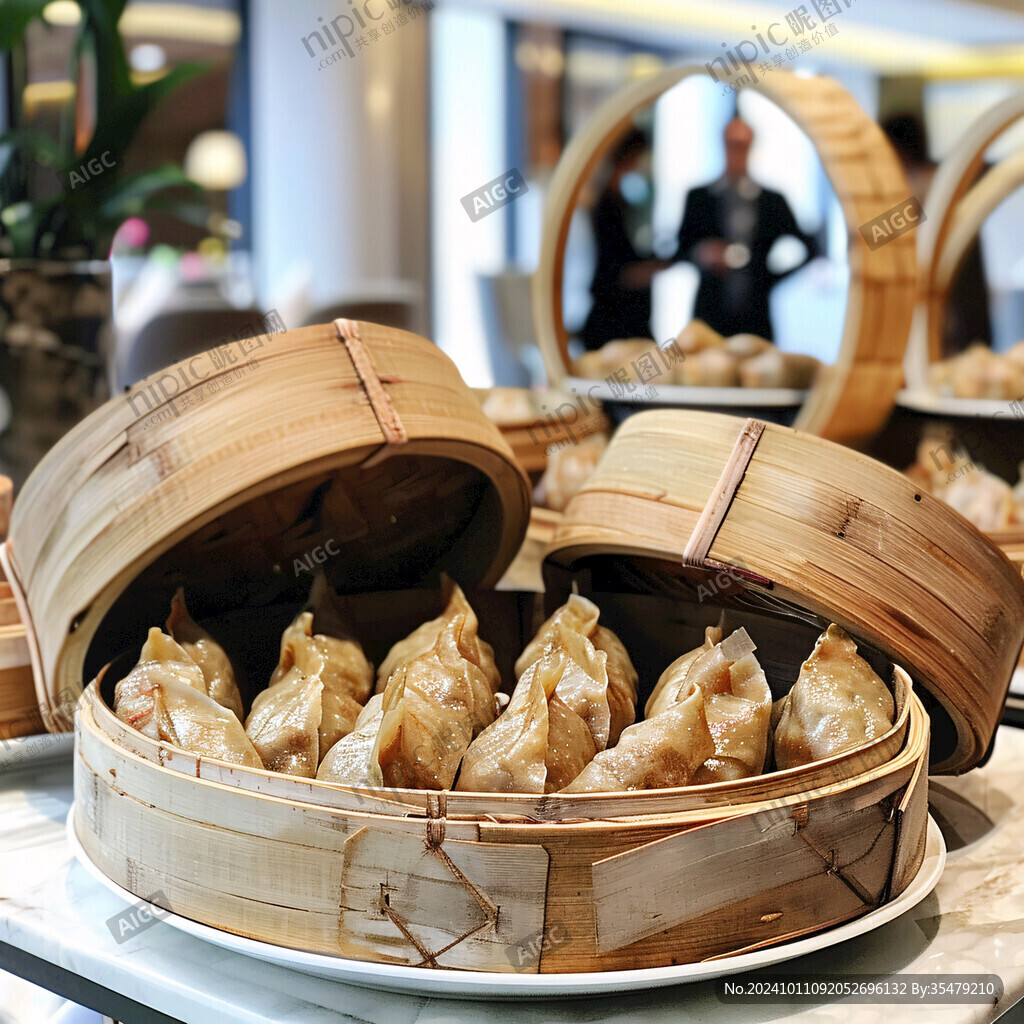 一笼蟹黄烧麦