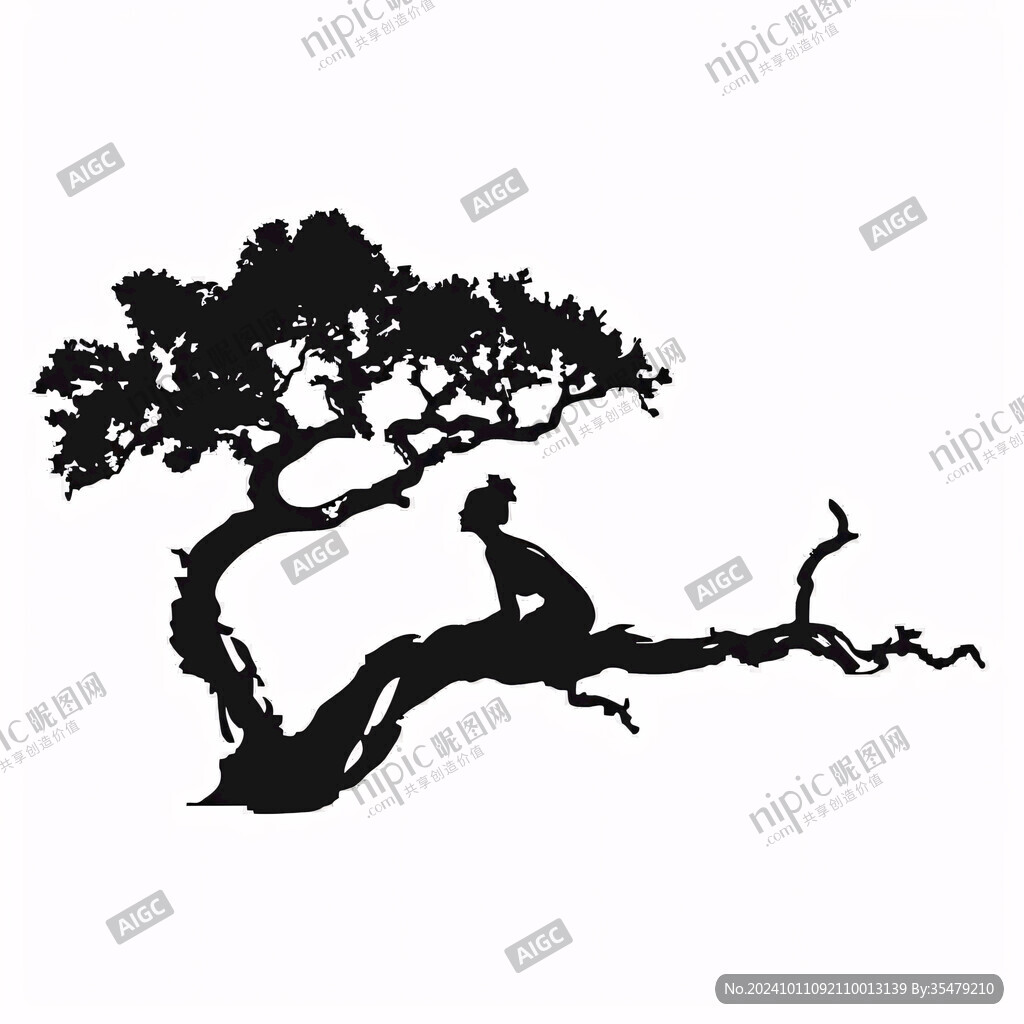 大树水墨画