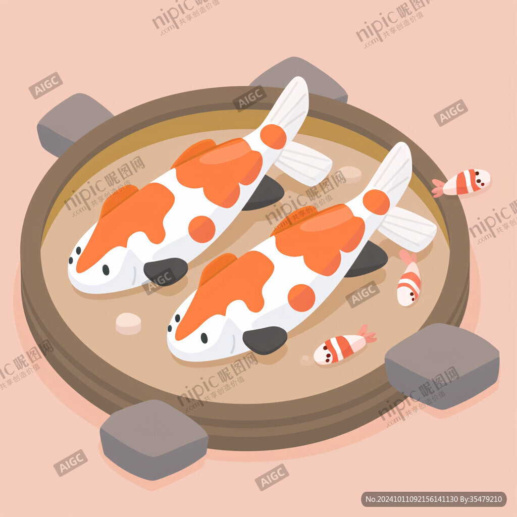 灶台鱼插画