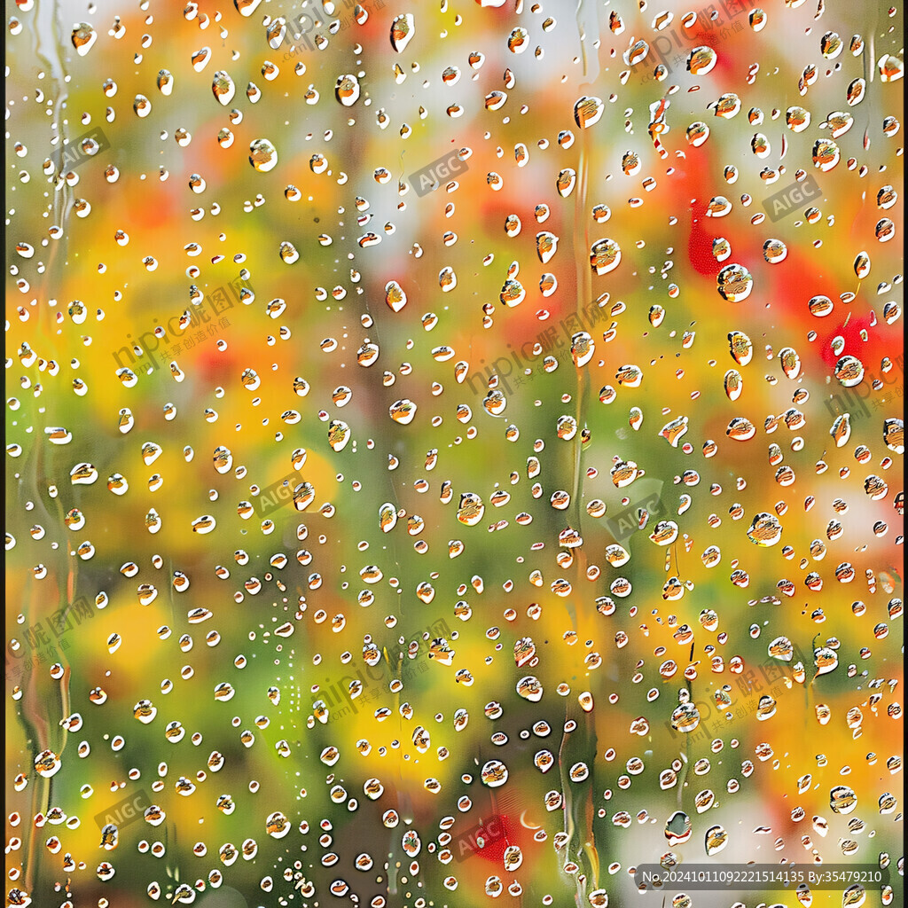 雨水窗户风景