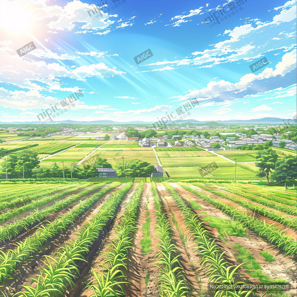 现代化农田场景