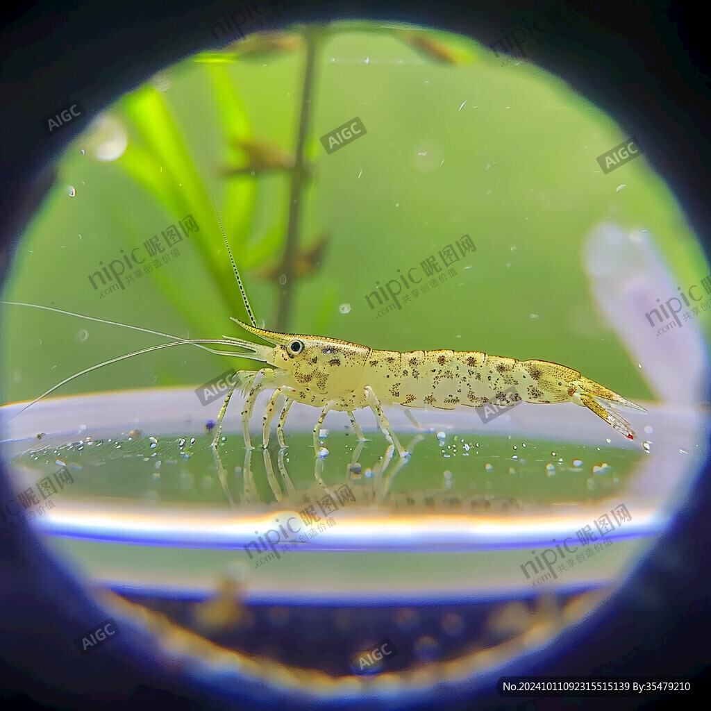 水中游的虾