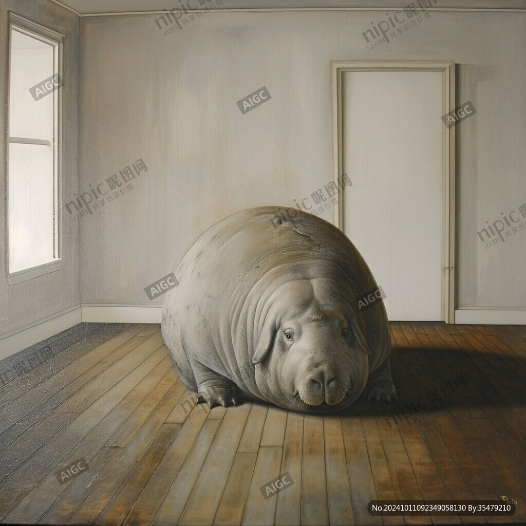 犀牛立体画