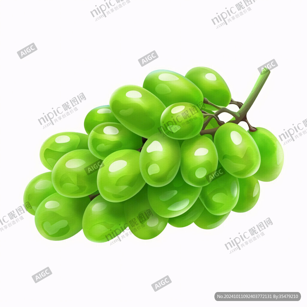 绿色葡萄插画