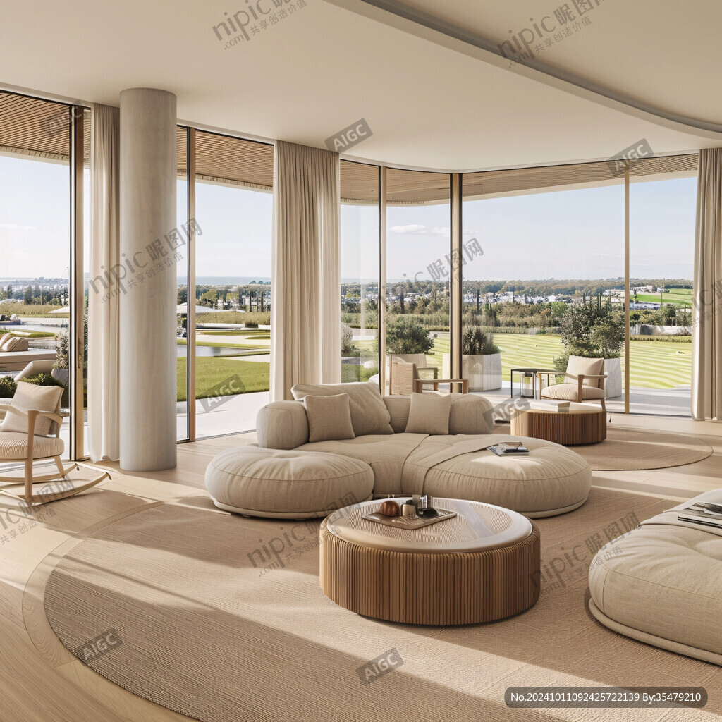 大气客厅落地门窗场景