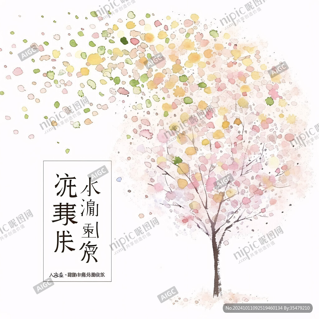 水彩墨韵晕染留言墙