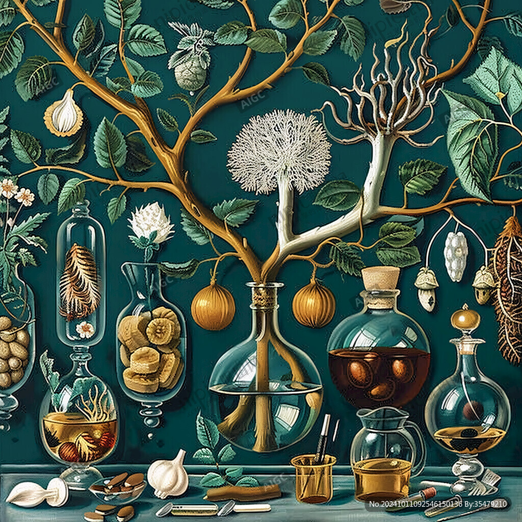 植物油插画