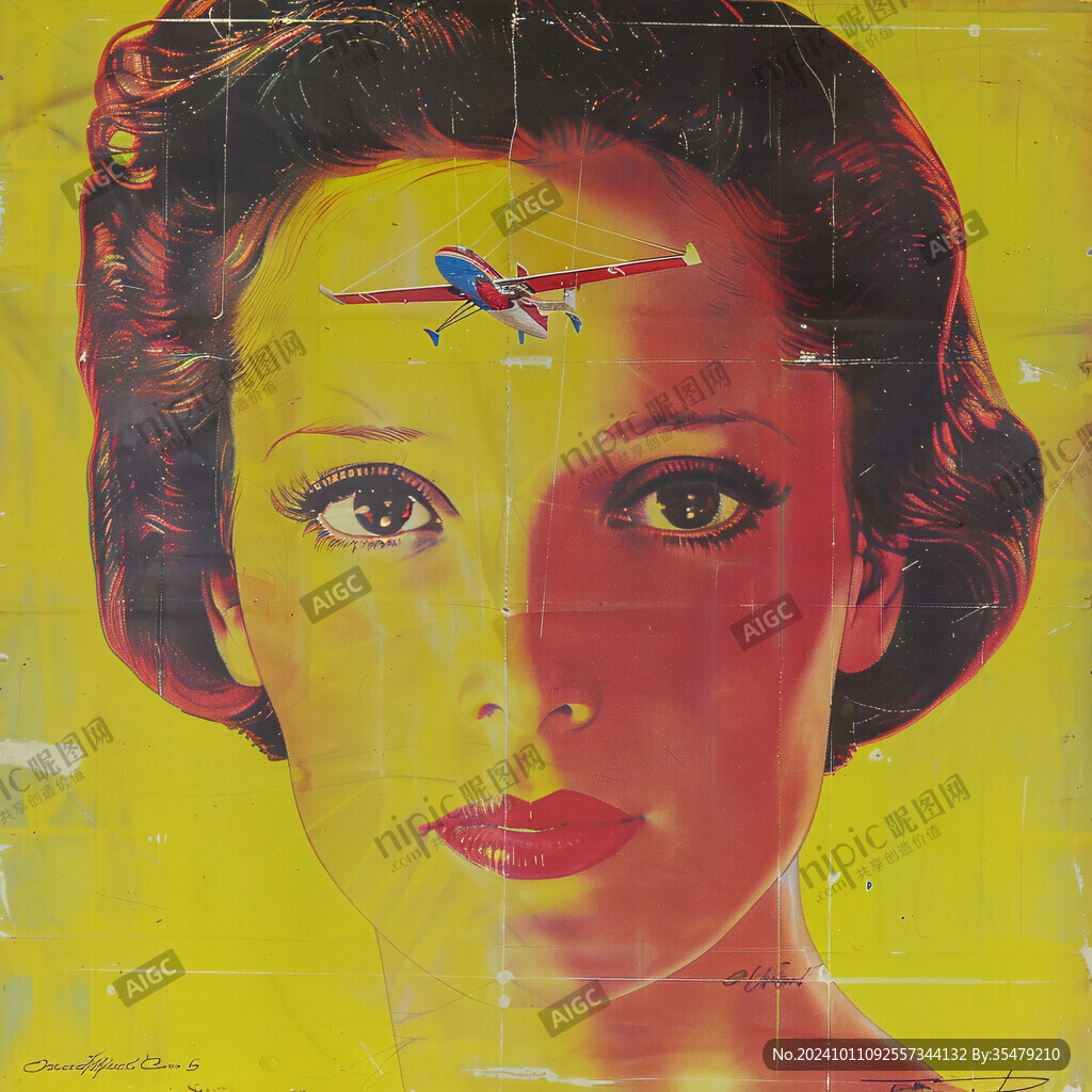 人脸色块拼接装饰画