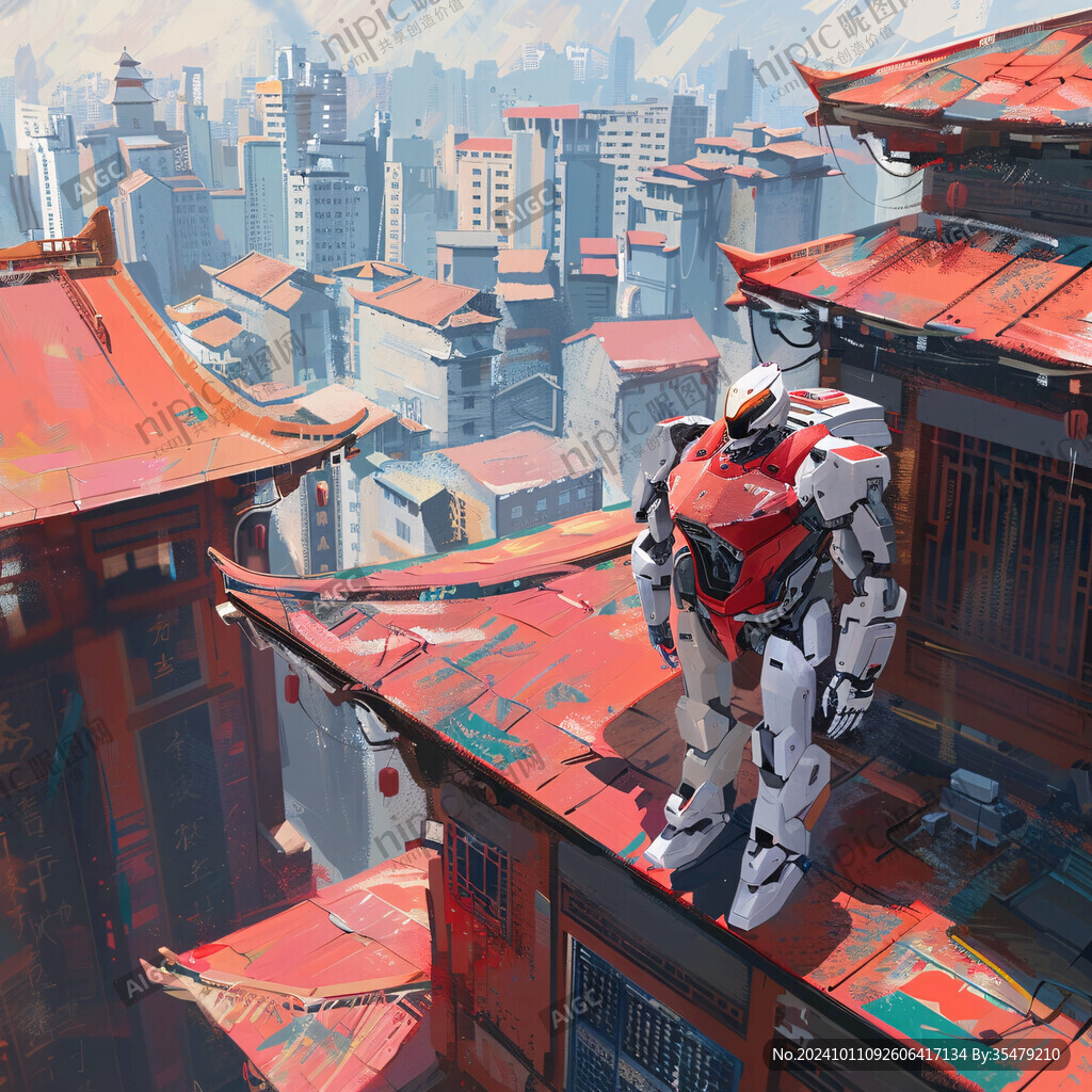 场景赛博插画
