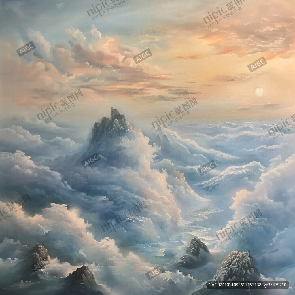 云海油画素材