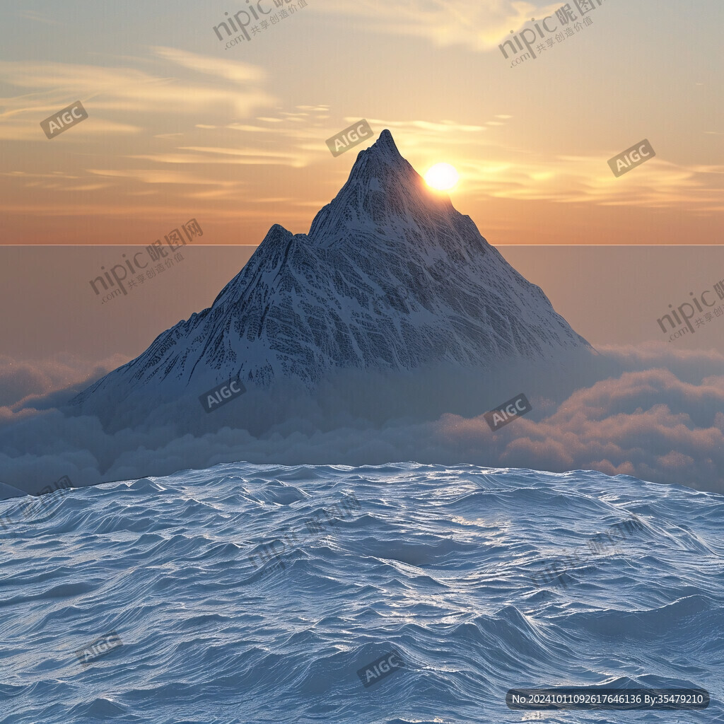金字塔抽象大山山峰