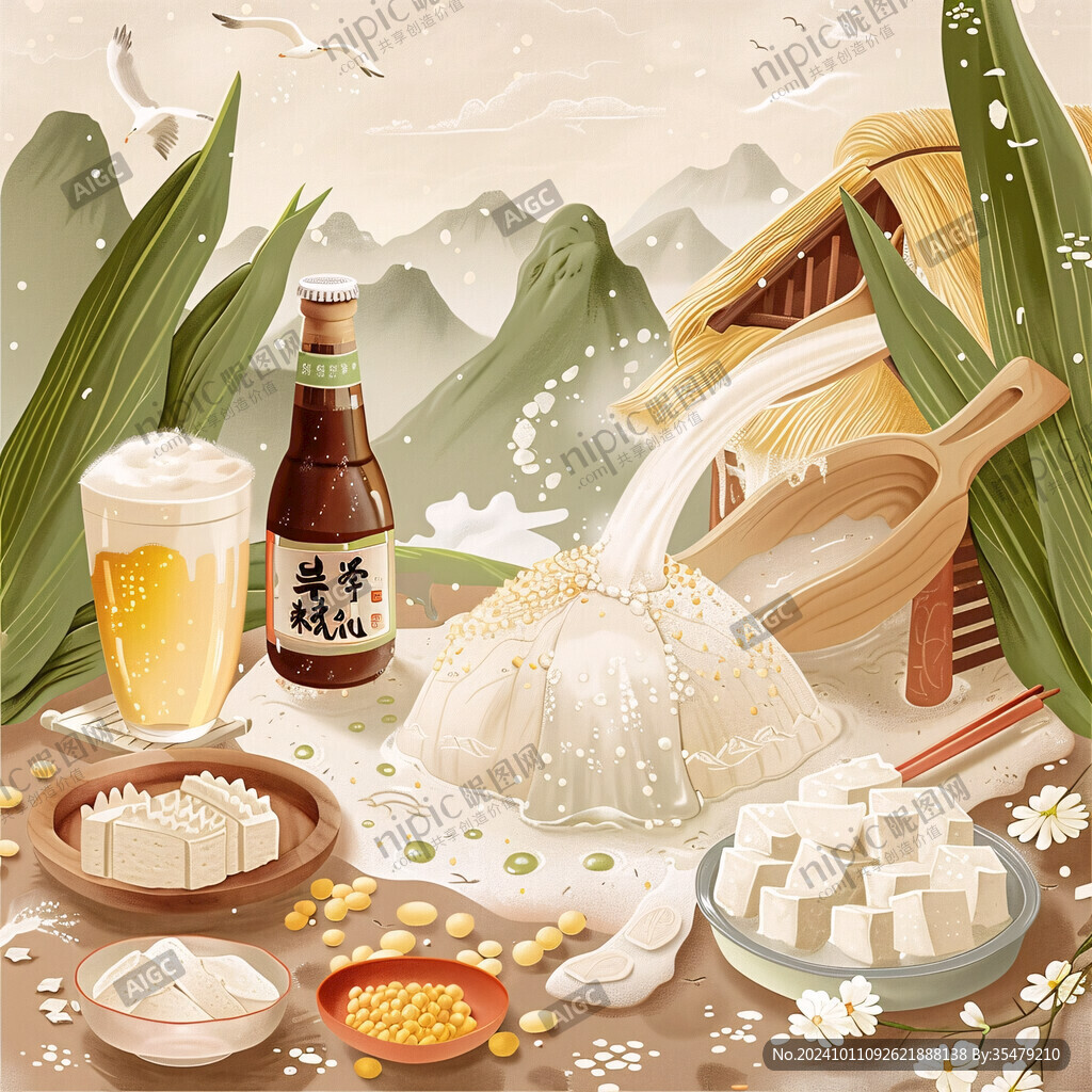 酿醋插画