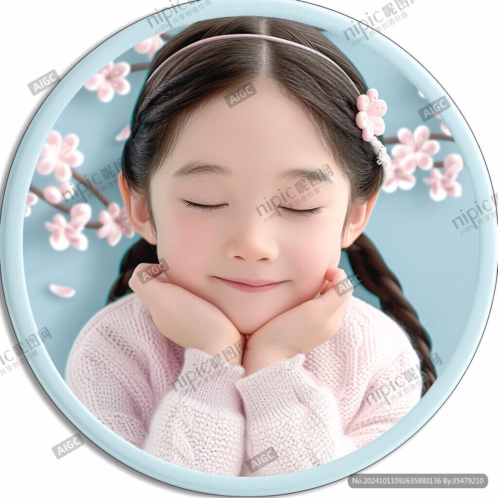可爱女生盘子