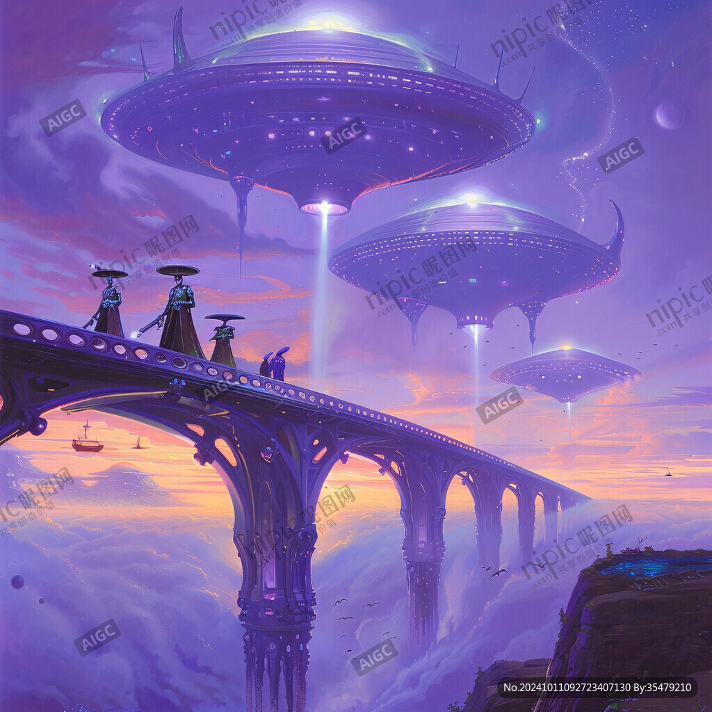 外星球幻想场景插画