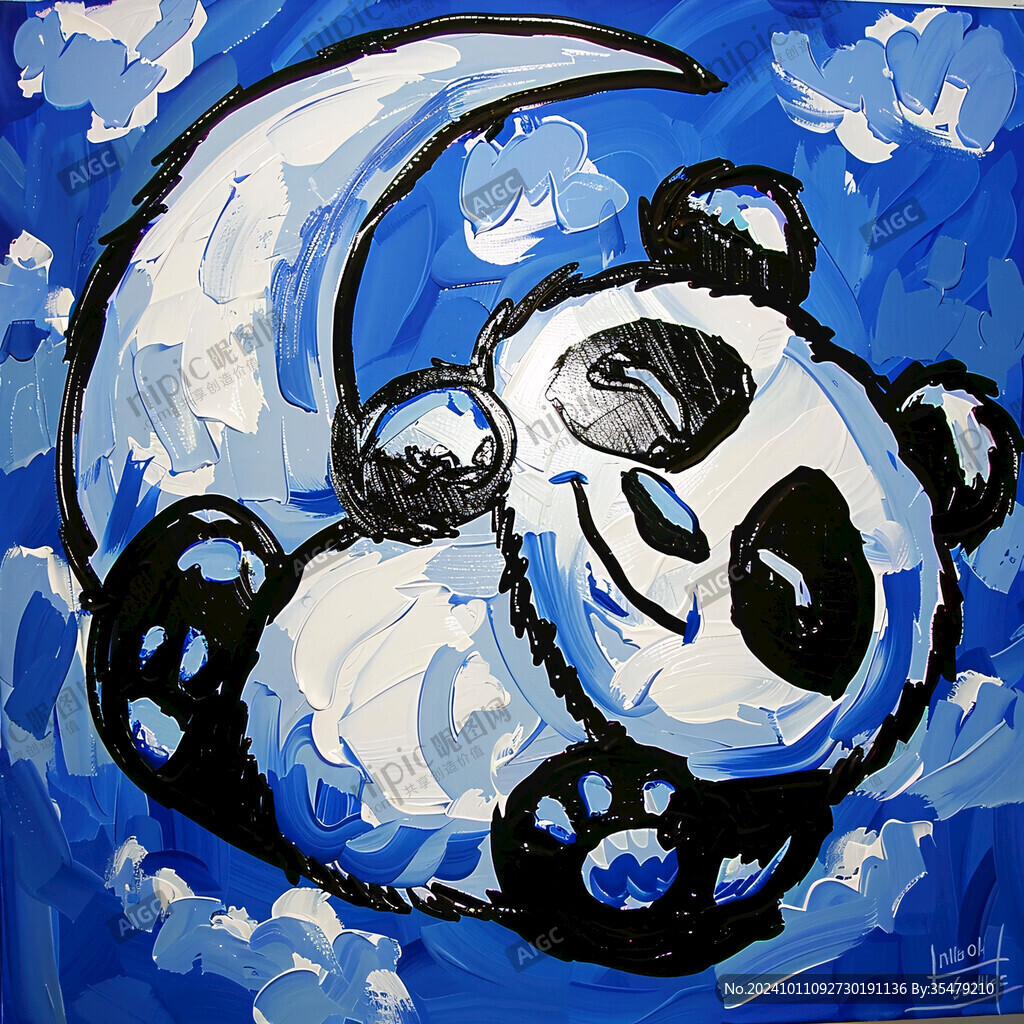 抽象画大熊猫