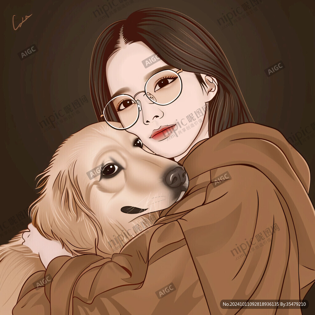抱宠物的女生