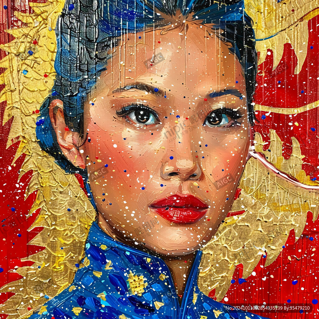 丙烯画人物