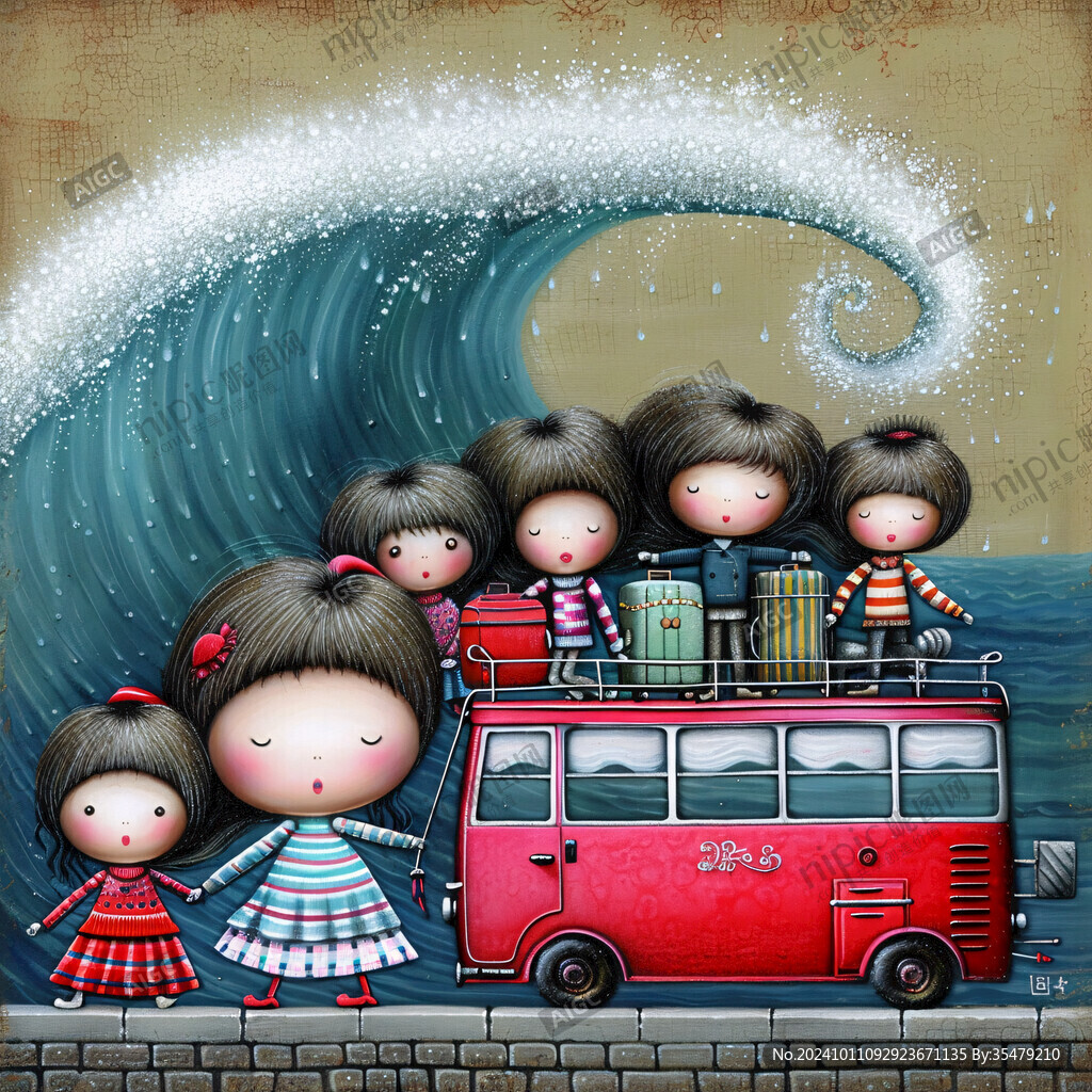 儿童插画无框画