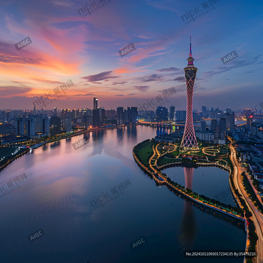 小蛮腰塔都市风光