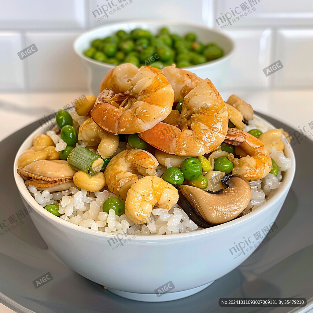 腰果虾仁五谷饭