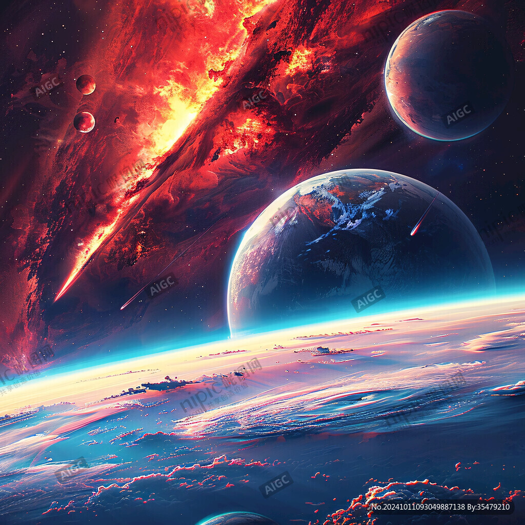 宇宙星空星球装饰画