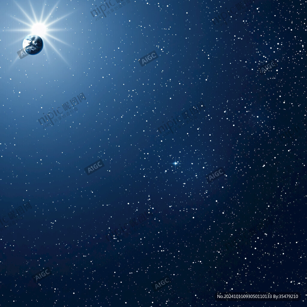 蓝色星空背景宇宙