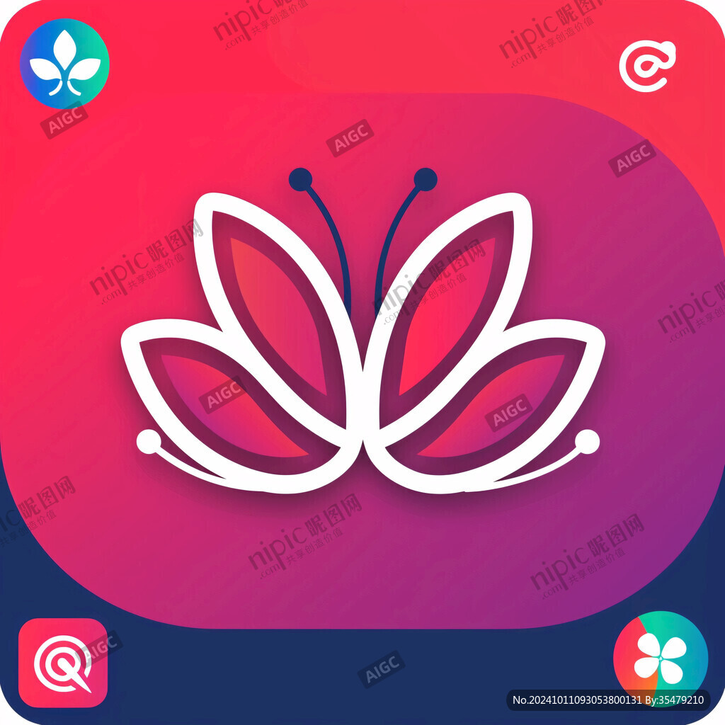 翅膀彩蝶蝴蝶logo