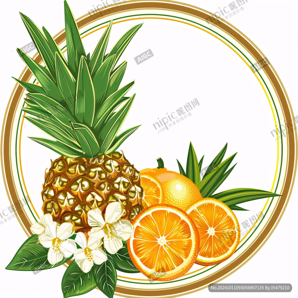 水果菠萝插画