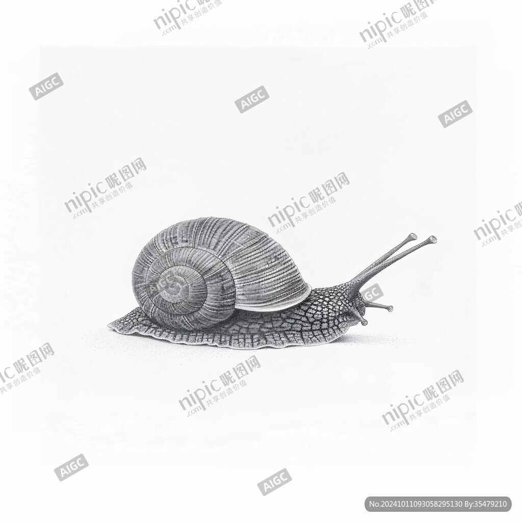 蜗牛动物插画