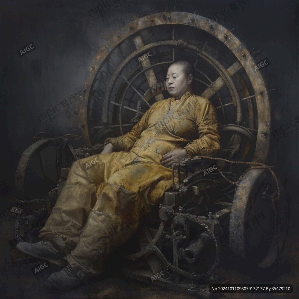 宫廷男子油画