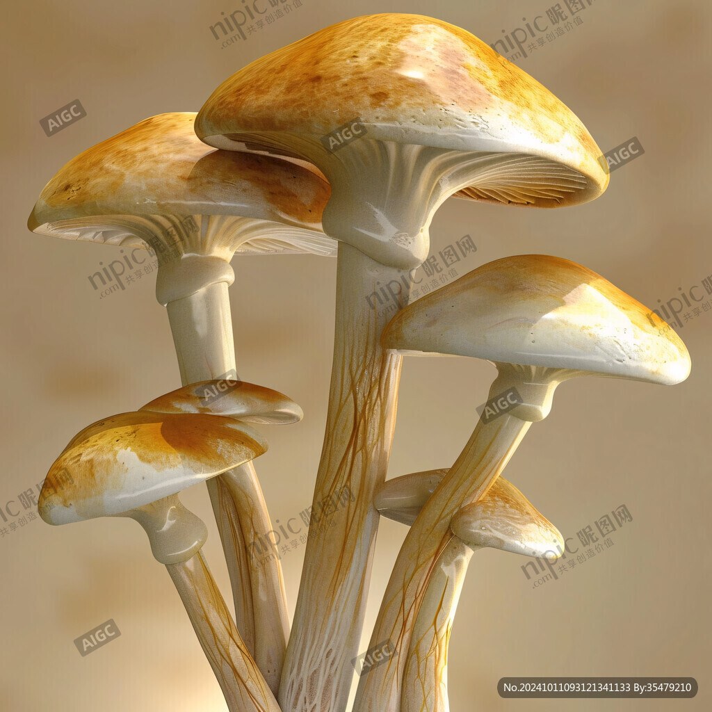 多彩蘑菇模型