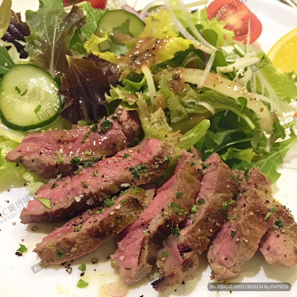 日式烤牛肉沙拉