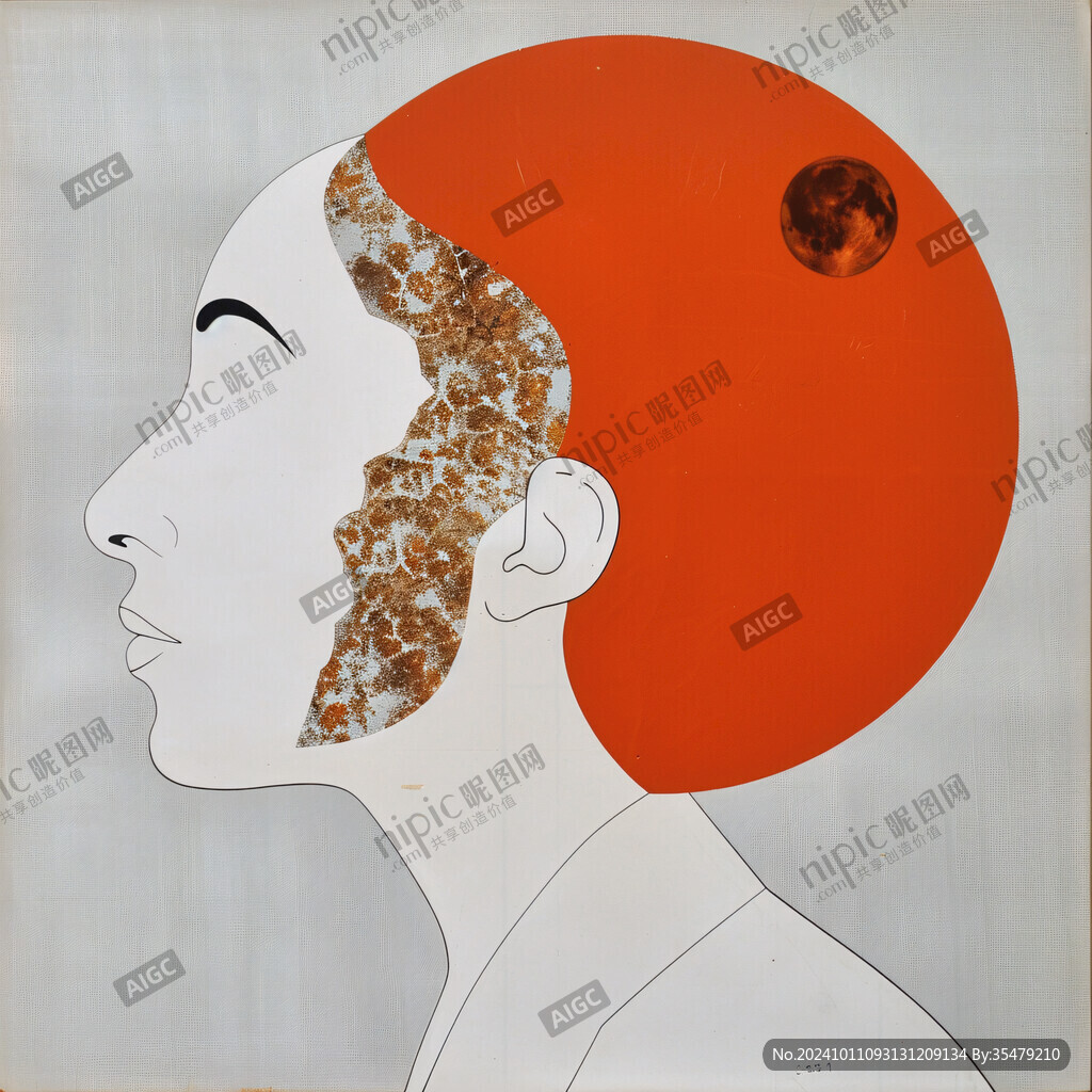 人脸色块拼接装饰画