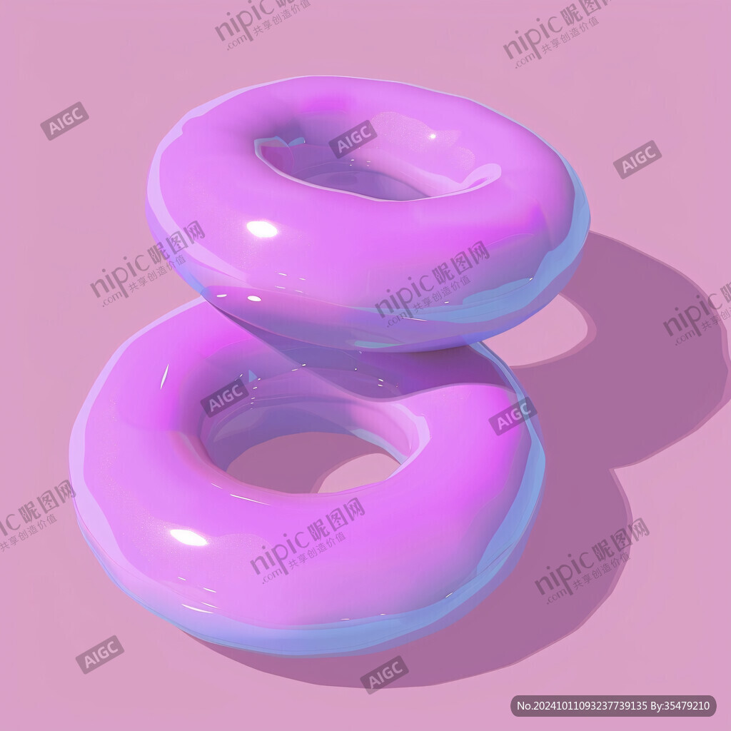 粉色立体字9