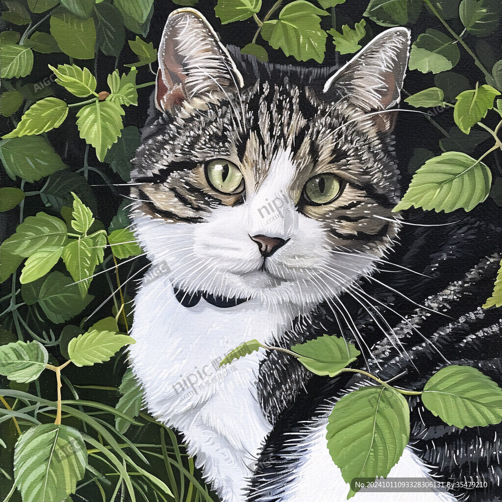 手绘狸花猫