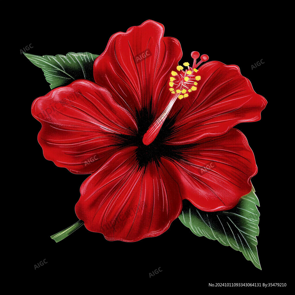 扶桑花插画