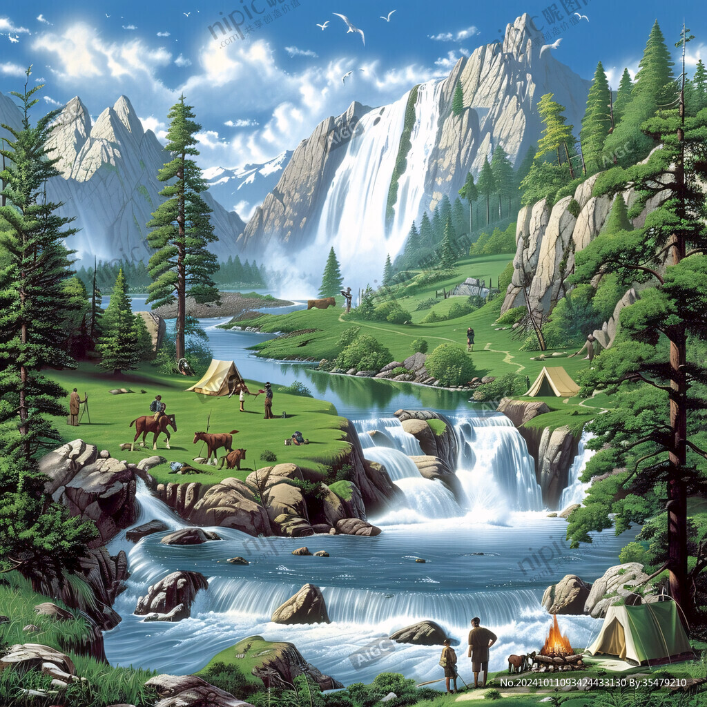 高山流水场景